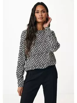 Блуза Mexx, черный/белый