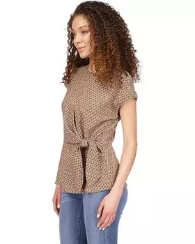 Блуза Michael Kors Geo Tie Blouse, цвет Dark Camel