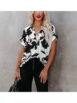 Блуза Milan Kiss, белый/черный