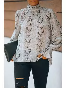 Блуза Milan Kiss Bluse, цвет Creme/Braun/Bunt