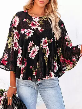 Блуза Milan Kiss, цвет schwarz/rosa