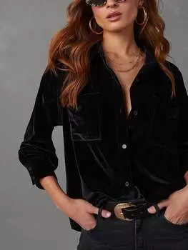 Блуза Milan Kiss Samtbluse, черный