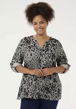 Блуза MILLE Kaffe Curve, серый