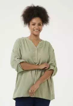 Блуза MILLE Kaffe Curve, зеленый
