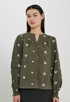Блуза MILUNA EMBROIDERY NORR, оливковый