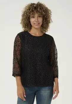 Блуза MINNA GLITTER Cream, черный
