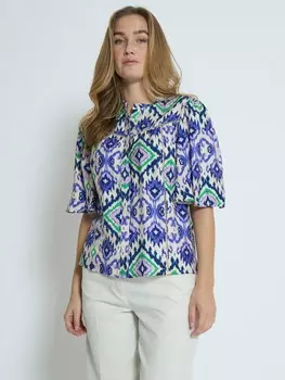 Блуза minus Madima, цвет Royal blue/natural white