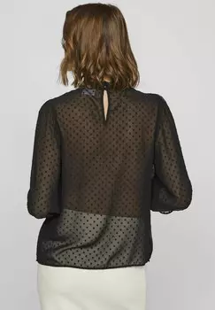 Блуза MIT 3/4-RMELN GEPUNKTETES VILA, черный