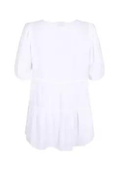 Блуза MIT A-LINIE UND RELEMENT Zizzi, белый
