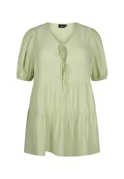 Блуза MIT A-LINIE UND RELEMENT Zizzi, светло-зеленый