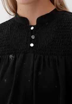 Блуза MIT ABSTRAKTEM MUSTER QS, черный