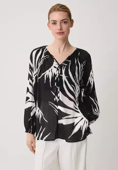 Блуза MIT ALL-OVER-PRINT comma, черный