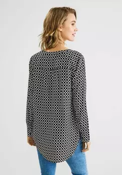 Блуза MIT ALLOVER PRINT Street One, черный