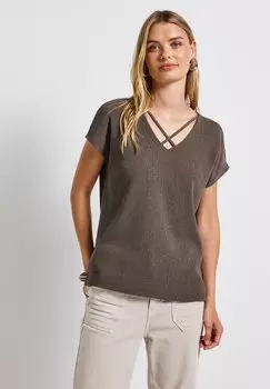 Блуза MIT BNDERN - Print T-shirt Street One, цвет Braun