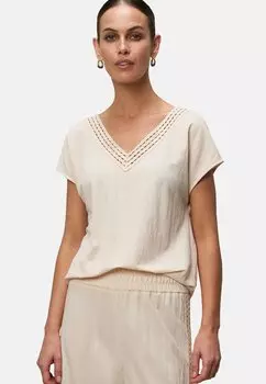 Блуза MIT BORDRE - Print T-shirt zero, бежевый