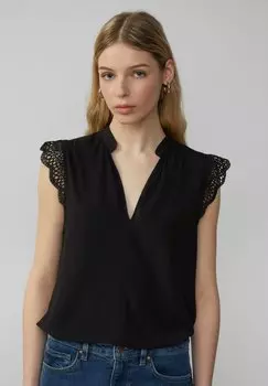 Блуза MIT DETAIL QS, черный