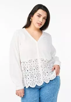 Блуза MIT DETAILS Zizzi, белый