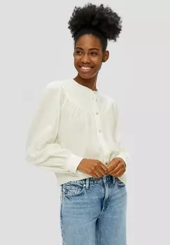 Блуза MIT DOBBY-STRUKTUR QS, кремовый