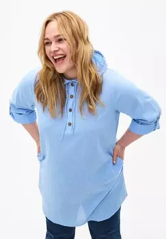 Блуза MIT KAPUZE Zizzi, светло-голубой