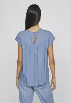 Блуза MIT KURZEN RMELN DETAILREICHES VILA, синий