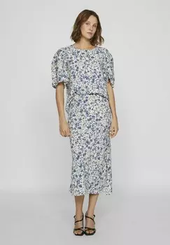 Блуза MIT KURZEN RMELN GEMUSTERTES VILA, синий