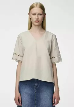 Блуза MIT KURZEN RMELN PCSARA Pieces, бежевый