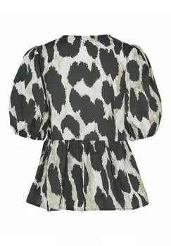 Блуза MIT KURZEN RMELN Pieces, черный