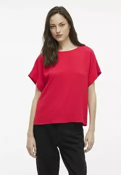Блуза MIT KURZEN RMELN RUNDHALS VILA, красный