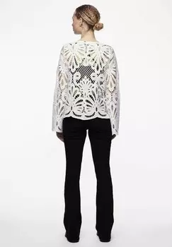 Блуза MIT LANGEN RMELN PCLYKKE Pieces, кремовый