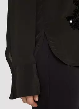 Блуза MIT PAILLETTEN-DETAIL s.Oliver BLACK LABEL, черный
