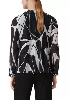 Блуза MIT PLISSEEFALTEN comma, черный