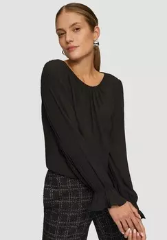 Блуза MIT PLISSEERMELN s.Oliver BLACK LABEL, черный