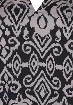 Блуза MIT PRINT UND 3/4-RMELN Zizzi, черный