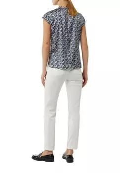 Блуза MIT RAFFUNG comma, темно-синий