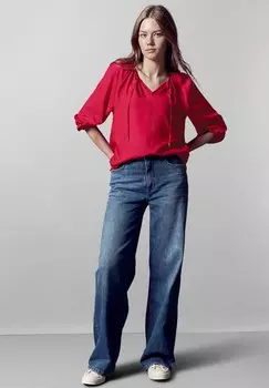 Блуза MIT RAFFUNGEN Street One Studio, красный металлик