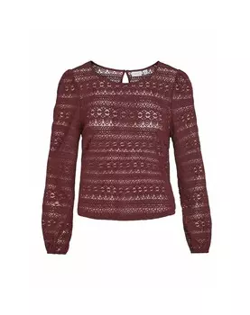 Блуза MIT RUNDHALS VILA, темно-красный