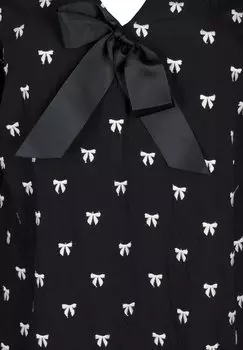 Блуза MIT SCHLEIFEN UND 3/4-RMELN Zizzi, черный