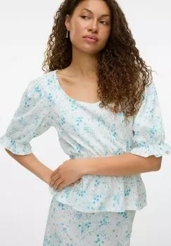 Блуза MIT SCHSSCHEN VMSOMYA Vero Moda, белый
