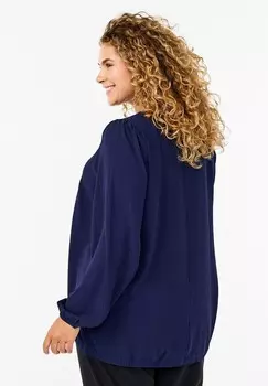 Блуза MIT SILBERGLITZER Zizzi, темно-синий