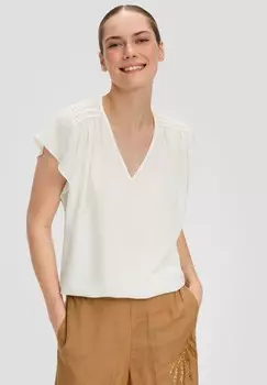 Блуза MIT SMOK-DETAIL s.Oliver BLACK LABEL, кремовый