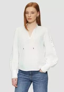 Блуза MIT STICKEREI AUF DEN RMELN QS, белый