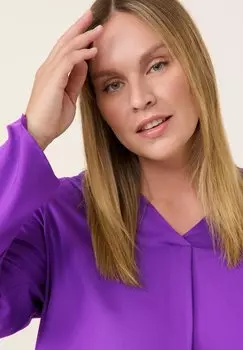 Блуза MIT V-AUSSCHNITT Samoon, фиолетовый