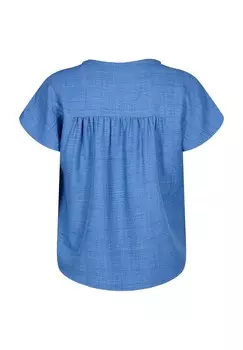 Блуза MIT V-AUSSCHNITT Zizzi, синий