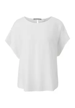 Блуза MIT VERLNGERTEM RCKENTEIL QS, кремовый