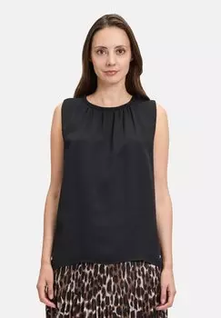 Блуза MIT WEBBESATZ - Top Betty & Co, черный