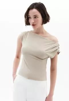 Блуза MIT WEITEM AUSSCHNITT OXXO, бежевый