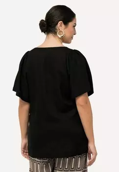 Блуза MLANG LIGNE A COL TUNISIEN Ulla Popken, черный