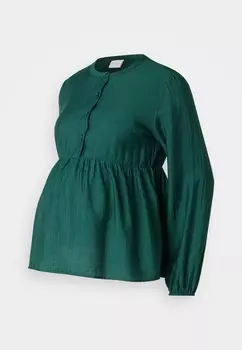 Блуза MLMARIA LIA MAMALICIOUS, темно-зеленый