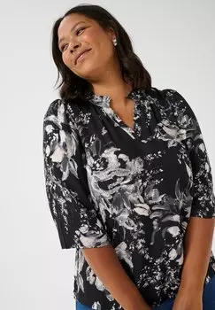 Блуза MONA Kaffe Curve, черный
