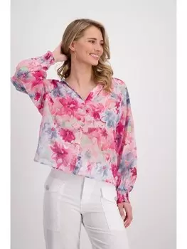 Блуза monari Langarmbluse, цвет pink gemustert